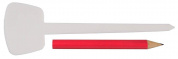 Набор меток-ориентиров GRINDA для засеянных грядок: 25 ярлыков (тип - ″Т″) + карандаш, 125 мм