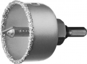 Коронка-чашка ЗУБР ″Профессионал″ c карбид-вольфрамовым нанесением, 51 мм, высота 25 мм, в сборе с д