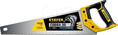 Ножовка универсальная (пила) ″Cobra 3D″ 400мм, 7TPI, 3D зуб, точн.рез вдоль и поперек волокон, для с