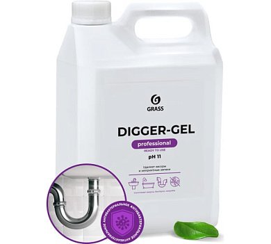 Средство для прочистки канализационных труб GRASS "DIGGER GEL" 5