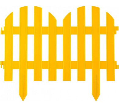 Забор декоративный GRINDA ″ПАЛИСАДНИК″, 28x300см, желтый