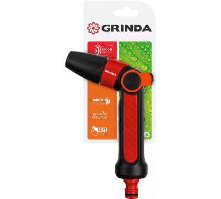 GRINDA N-R, плавная регулировка, пистолет поливочный двухкомпонентный с регулятором напора