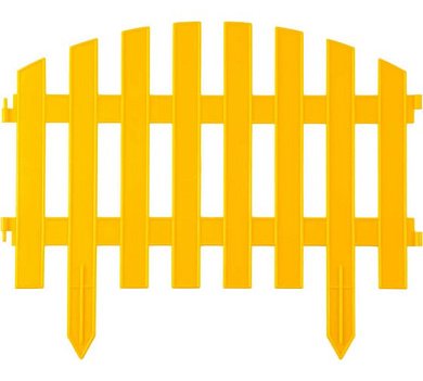 Забор декоративный GRINDA ″АР ДЕКО″, 28x300см, желтый