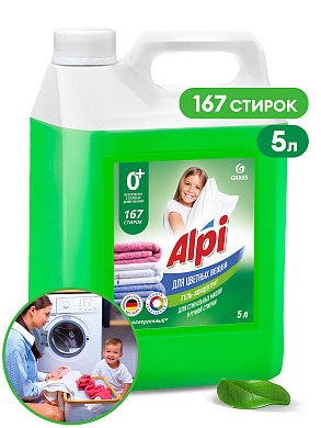 Средство для стирки жидкое GRASS "ALPI color gel" 5л 125186