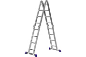 Четырехсекционная лестница-трансформер СИБИН, алюминиевая, 4x4 ступени, ЛТ-44
