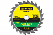 STAYER Fast Line 185 x 20мм 24Т, диск пильный по дереву, быстрый рез