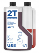Масло USE 2-х тактное минеральное API TB с дозатором 1 л USE-30018