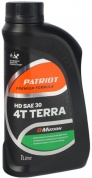Масло Patriot Garden G-Motion HD SAE 30 4Т TERRA 4-х тактное минеральное 1 литр