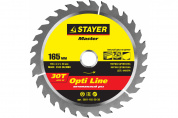 STAYER Opti Line 165 x 20мм 30T, диск пильный по дереву, оптимальный рез