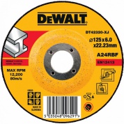 Диск обдирочный по металлу (125х22.2 мм) для УШМ DeWALT DT 42320