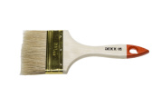Кисть флейцевая DEXX, деревянная ручка, натуральная щетина, индивидуальная упаковка, 100мм