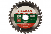 URAGAN Optimal cut 180х30мм 30Т, диск пильный по дереву