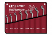 Набор ключей THORVIK гаечных накидных изогнутых серии ARC в сумке, 6-22 мм, 8 предметов W2S8TB, абор ключей гаечных накидных изогнутых серии ARC в сумке, 6-22 мм, 8 предметов