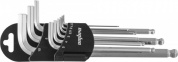 Набор торцевых шестигранных ключей OMBRA с шаром H1.5-10 мм