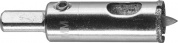 Коронка алмазная по кафелю и стеклу, d=18 мм, зерно Р 60, в сборе с центрирующим сверлом и имбусовым ключом, ЗУБР Профессионал 29850-18
