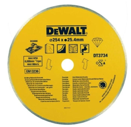 Диск алмазный DEWALT DT 3734 254*25