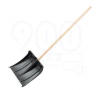 Лопата для уборки снега пластиковая, 350 х 350 х 1445 мм, деревянный черенок Россия