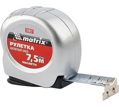 Рулетка Magnetic, 7,5 м х 25 мм, магнитный зацеп// MATRIX