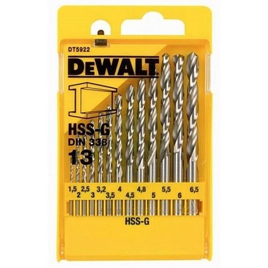 Набор сверл DEWALT DT 5922 по металлу из 13 штук