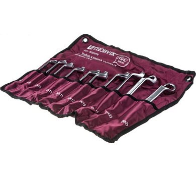 Набор ключей THORVIK гаечных накидных изогнутых серии ARC в сумке, 6-27 мм, 10 предметов W2S10TB