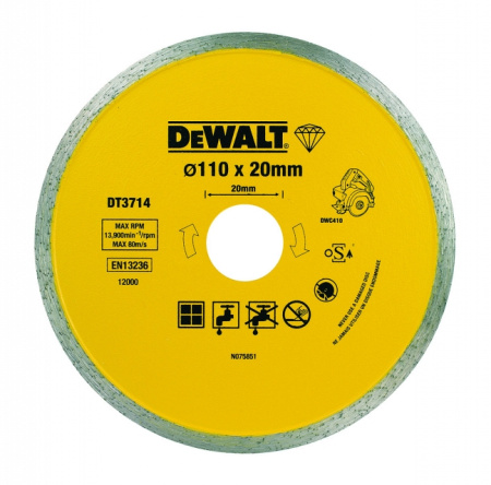 Диск алмазный DEWALT DT 3714 110*20