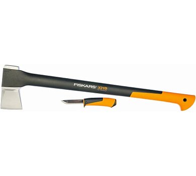 Топор-колун Fiskars X21-L + универсальный нож с точилкой 1025436