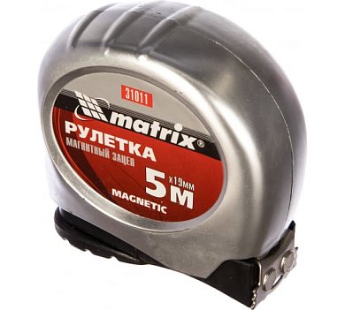Рулетка Magnetic, 5 м х 19 мм, магнитный зацеп// MATRIX