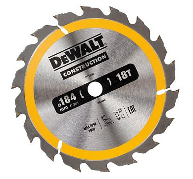 Пильный диск CONSTRUCTION (184х16 мм; 18 ATB) Dewalt DT1938