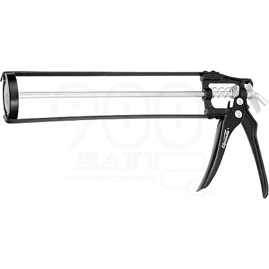 Пистолет для герметика, 310 мл, "скелетный" усиленный с фиксатором, 6-гранный шток 6 мм// SPARTA