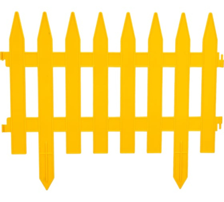 Забор декоративный GRINDA ″КЛАССИКА″, 28x300см, желтый