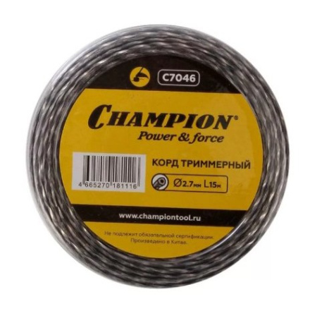 Леска CHAMPION Tri-twist 2,7*15 м (витой треугольник) C7046