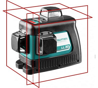 KRAFTOOL LL 3D #2 нивелир лазерный с держателем ВМ1, в коробке
