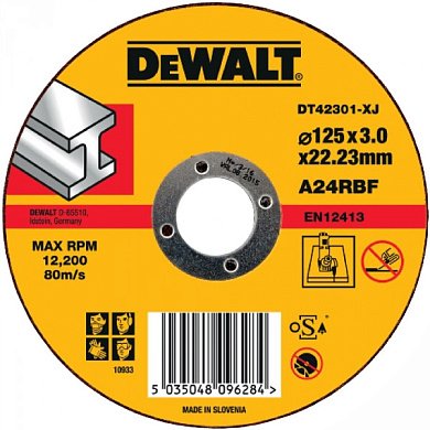 Круг отрезной по металлу (125x22.2 мм) Dewalt DT42301