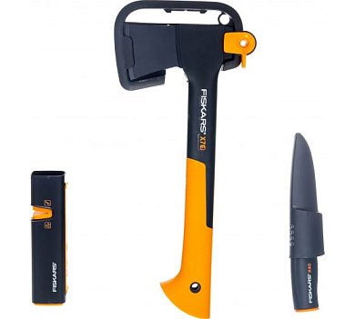 Набор Fiskars: Топор Х7 + точилка для топоров и ножей + нож К40