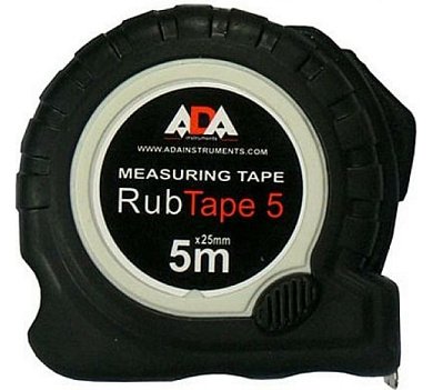 Рулетка ударопрочная ADA RubTape 5 с полимерным покрытием ленты 5м