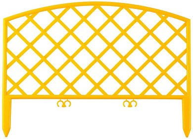 Забор декоративный GRINDA ″ПЛЕТЕНЬ″, 24x320см, желтый