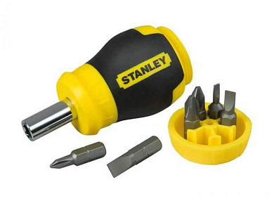 Отвертка Stanley Multibit stubby со сменными вставками 0-66-357