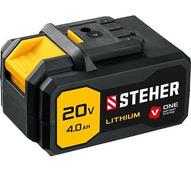 STEHER 20В, Li-Ion, 4 Ач, тип V1, аккумуляторная батарея. V1-20-4